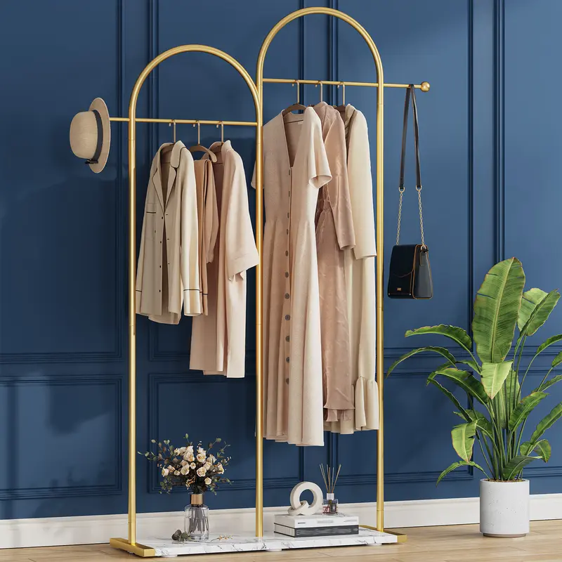 clothes rack gold - TikTok Shop