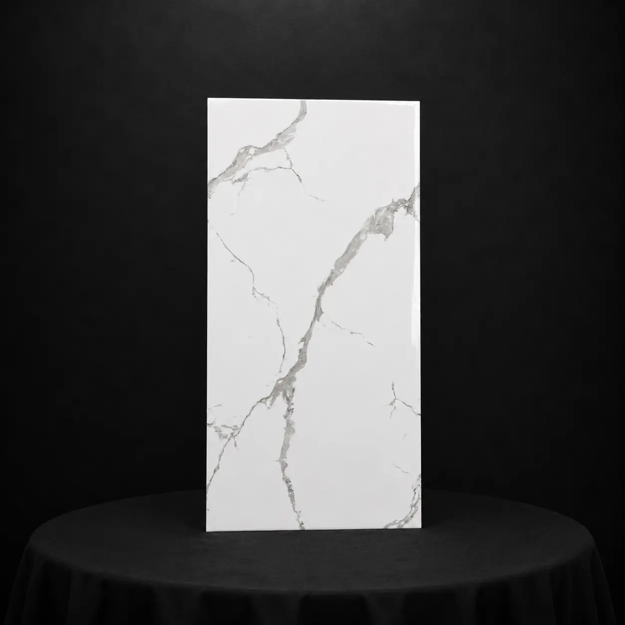Calacatta Silver Peel & Stick Backsplash Tile 12"x24" Faux Marble Self Adhesive