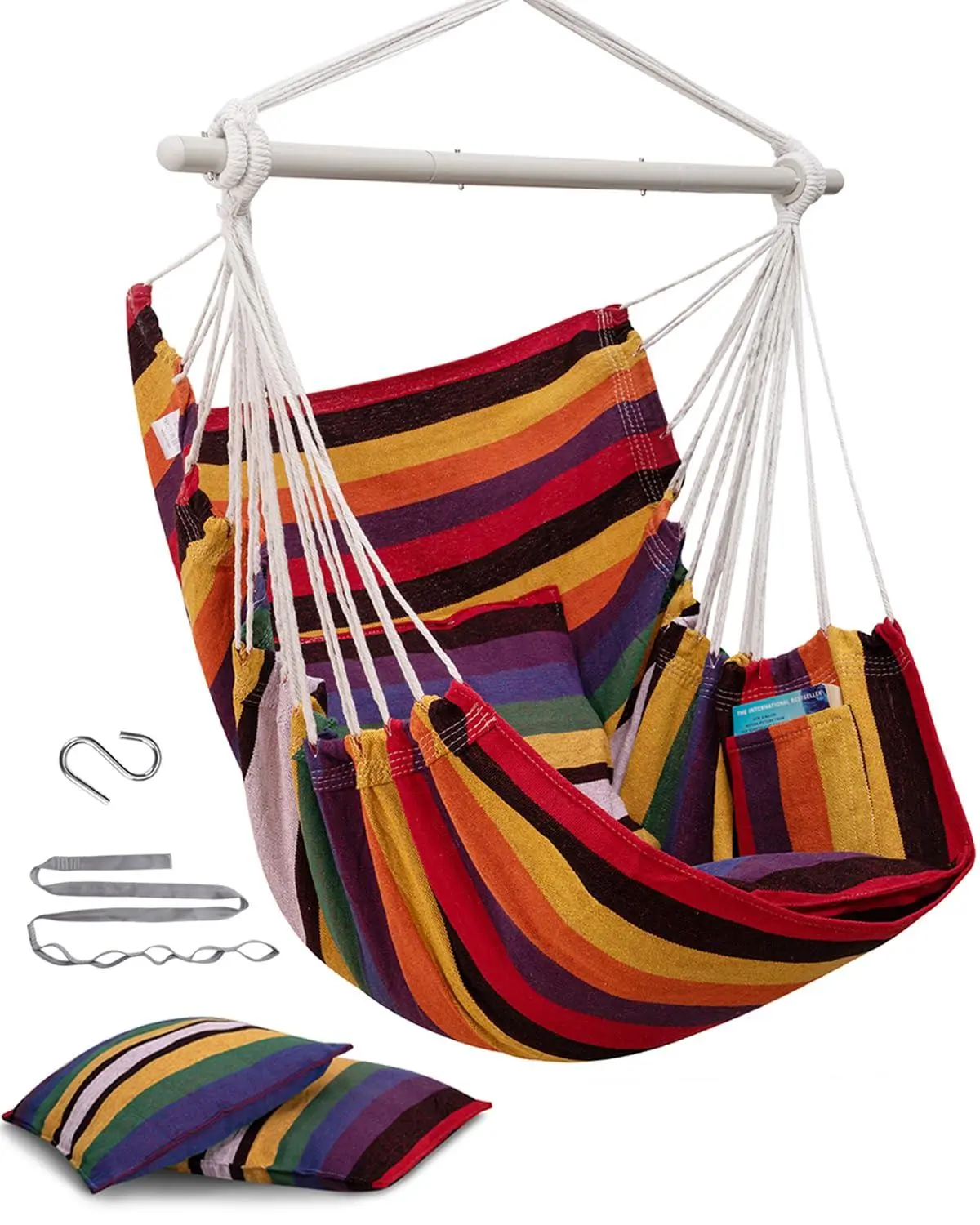 Luxury Courtyard Hanging Chair with 2pcs Pillows, Outdoor Rocking Chair, Leisure Hammock Chair, Forest Garden Hanging Chair, Park Rocking Chair, Corridor Swing Chair, Multiple Models Available hammock chair Decoration