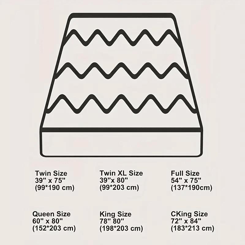 Mattress with checkered three-dimensional edges, 4 colors, Queen size