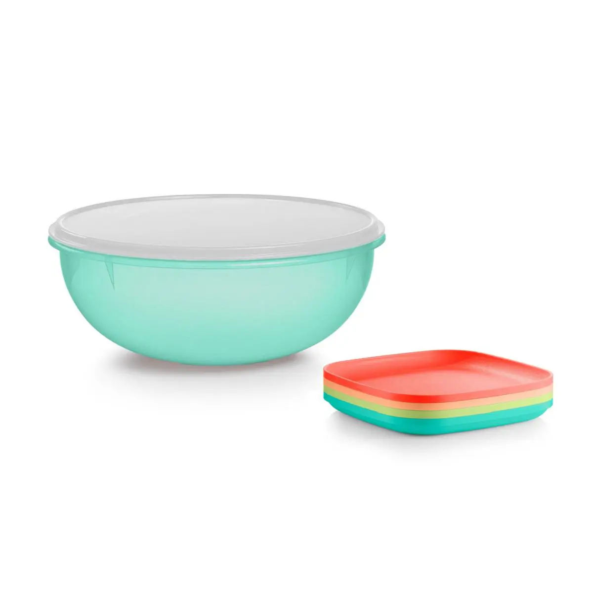 Tupperware® Fix-n-Mix Bowl with Set of 4 Plates Tupperware® Fix-n-Mix Bowl with Set of 4 Plates