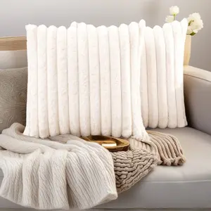 Solid Color Corduroy Cushion Cover, Sofa Cushion, 2 Counts Soft Comfortable Throw Pillow Cover without Filler, Household Decoration Supplies for Home Living Room Bedroom, Whimsical Home Decor