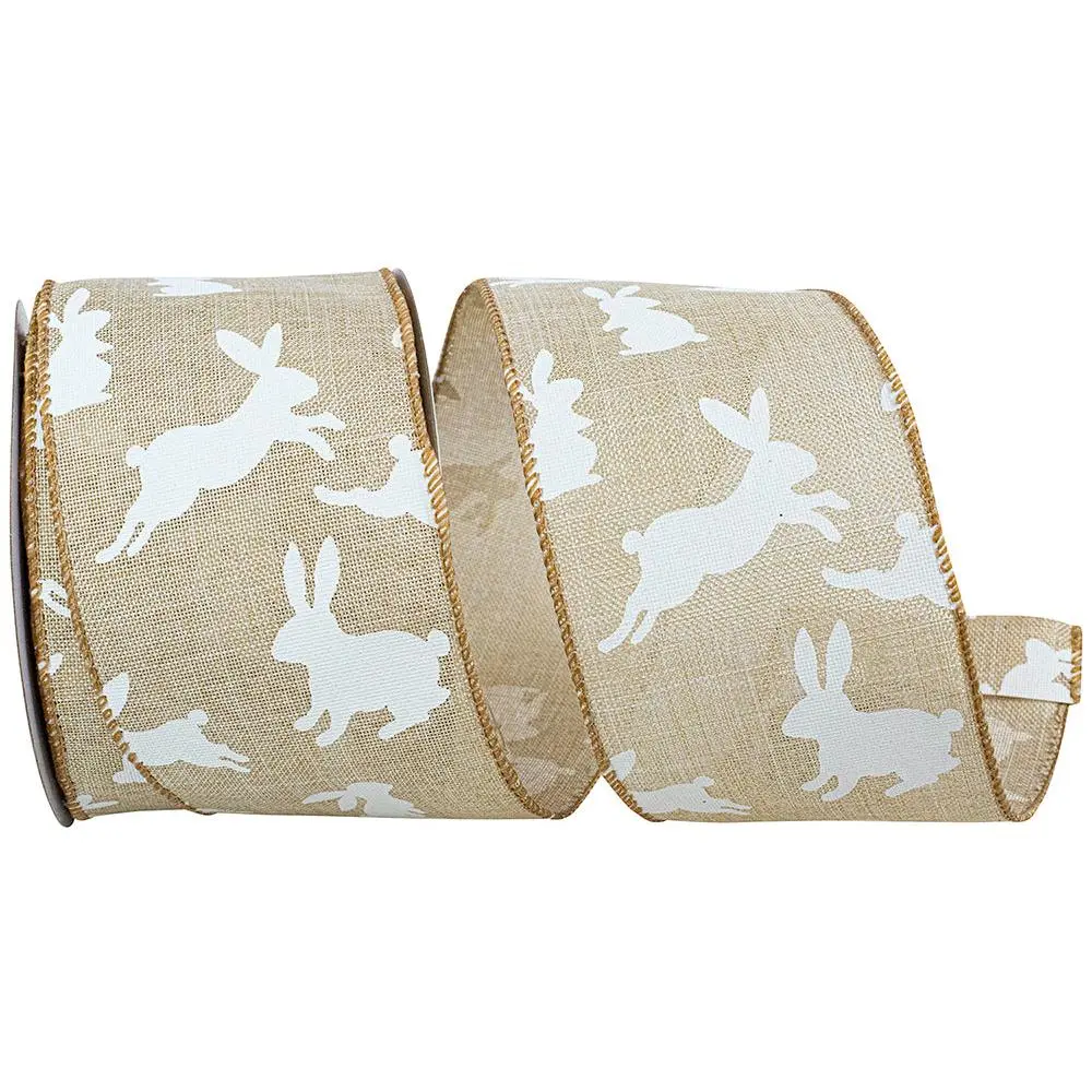 Linen Bunny Hop Ribbon, 2.5" X 10YD