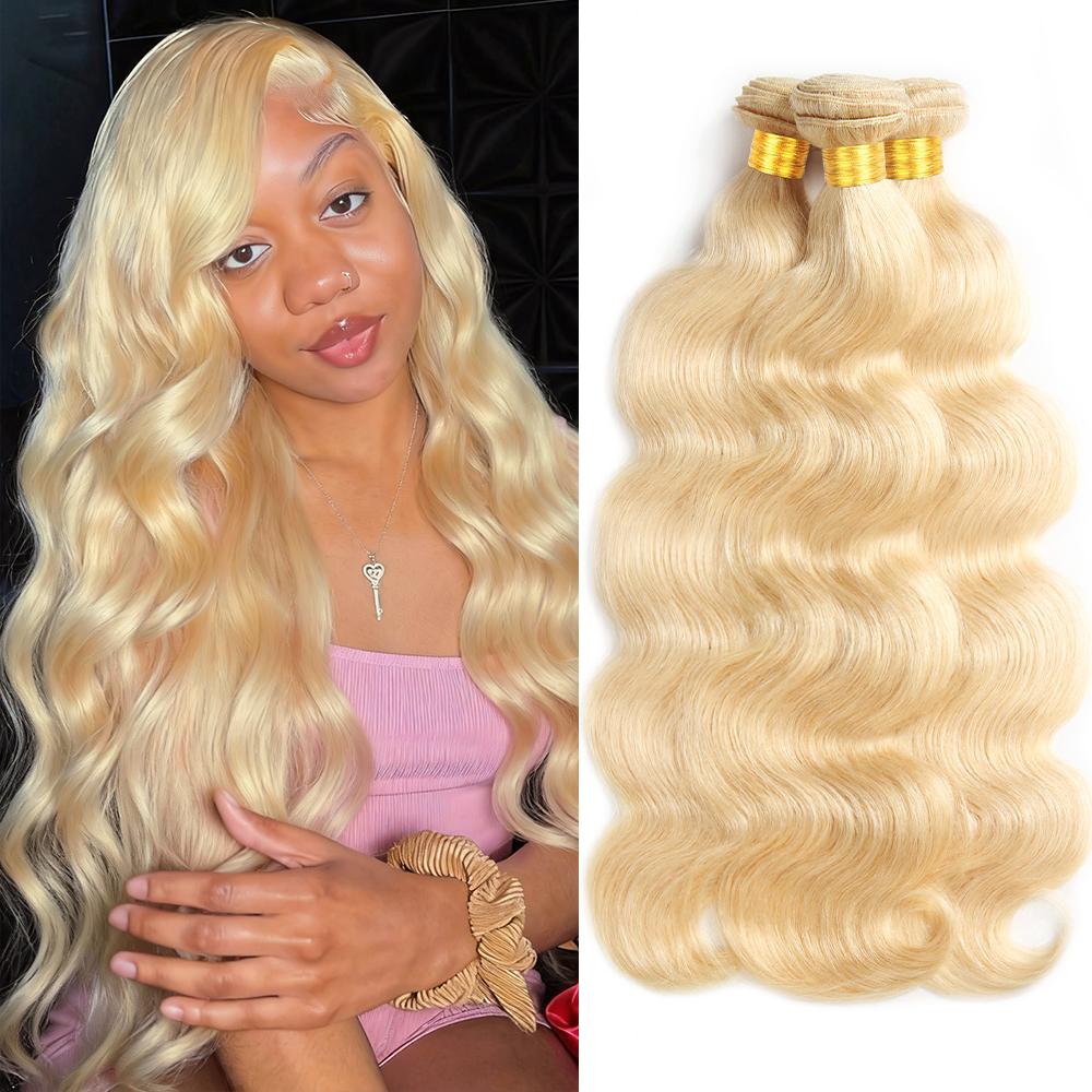 Glulaze 613 Blonde Bundles Of Human Hair Body Wave Human Hair Bundles Straight Hair Bundles Brazilian Hair SpringStatements