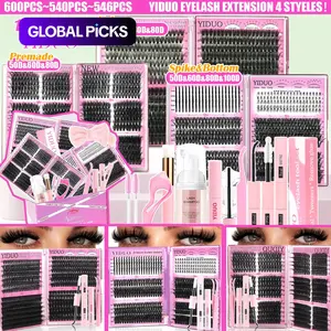 Lash Clusters Kit, Mega/ultra/Dramatic/Volume/Full/Spikes/ Bottom Lashes Clusters Kit WaterProof Lashwith Everything You Need for Beginners and Proficient, DlYat Home Easily, Soft comfortable Easy Apply Natural Lookfor Makeup Daily Life #GLOBAL PICKS