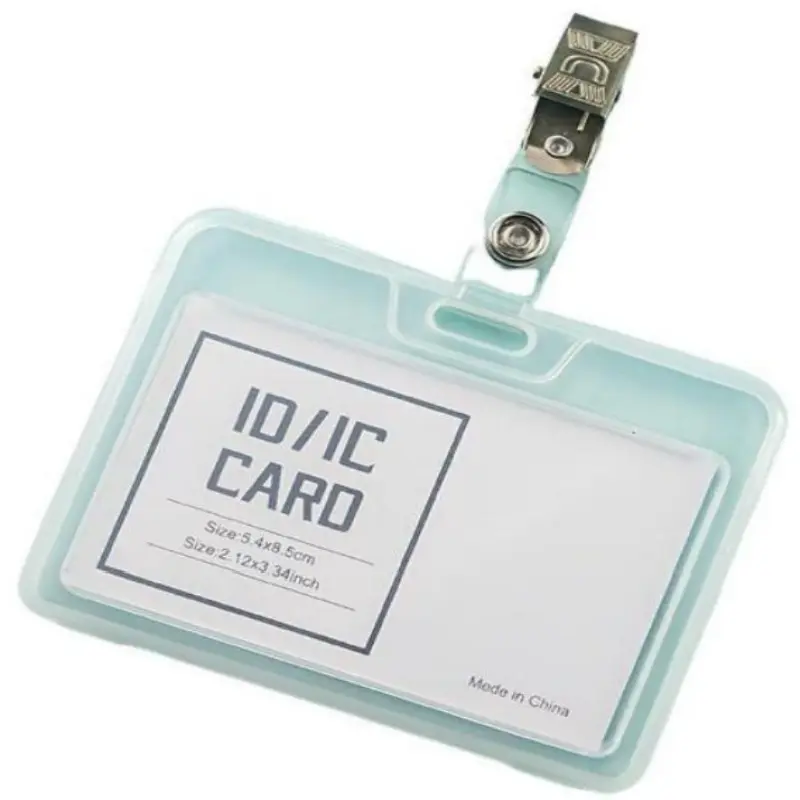 Double-Sided Transparent File Folder, Durable Medical Badge Holder for ID Cards, Ideal for Hospitals, Employees & Access Control, Clear ID Badge Holder