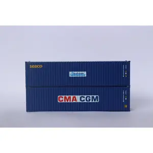 Jacksonville Terminal Company 405811 CMA CGM & SEACO MIX PACK 40' HIGH CUBE containers with Magnetic system, Corrugated-side. JTC# 405811, N Scale