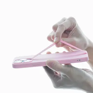 WANPOOL Security Elastic Phone Strap, Universal Slim Hand Finger Grip, Non-slip Cell Phone Holder, fit Most Smartphones Case - 2 Pieces (Pink) Durable Magnetic car phone holder