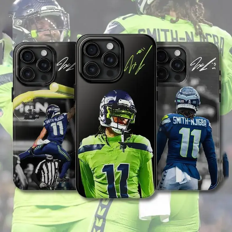JSN Jaxon Smith-Njigba Football Phone Case, Signature Sports Tough Cover, Compatible with iPhone X-16 & More