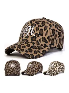 Unisex Gigi Leopard Print Baseball Cap, Adjustable Sun Protection Casual Hat, Suitable for Spring & Fall, Outdoor Travel Beach Vacation