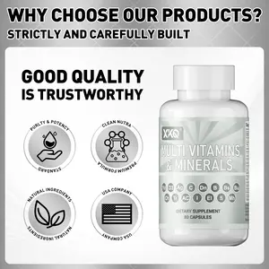 XKQ Multi Vitamins & Minerals - 80 Capsules, Comprehensive Nutritional Support