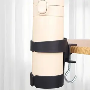 Plastic Desktop Cup Holder, Space-Saving Design, Secure Clamp, Durable & Easy Clean, Ideal for Home Office Organization, Desk Accessories, Desktop Accessory, Desk Organizer