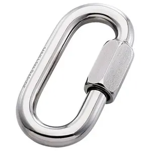 212 MAIN Stainless Steel Plated Standard Quick Link, 8 mm Carabiner for Leash, Climbing & Outdoor Recreation Equipment