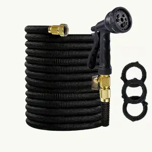 Garden Hose 75ft Expandable Flexible High Pressure Spray Pattern Nozzle