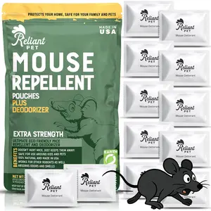 Rodent Repellent Sachets - Made in the USA Rodent Deterrent (12 Sachets) - Prevent Rodents from Entering Car Engines - Indoor and Outdoor Rodent Repellent - Rodent Repellent Can Be Used with Peppermint Oil