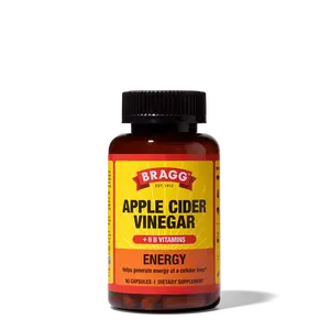 Bragg Energy ACV Supplement - 750 mg Acetic Acid & 6 B Vitamins for Natural Caffeine-Free Energy Boost