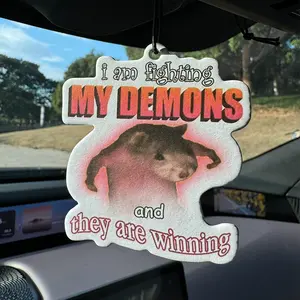 Funny Hamster Design Car Air Freshener, Car Diffuser, Car Aroma Diffuser, Car Fragrance, Natural Essential Oils, Long-Lasting Scent 60-90 Days, Suitable for Home, Closet, Bathroom