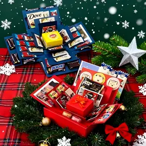 5 Layer Creative Explosion Gift Box, DIY Empty Packaging, Perfect for Birthdays, Christmas, Anniversaries, Blue Square
