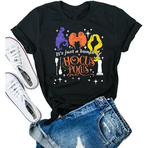 It's Just A Bunch of Hocus Pocus Fall Summer Casual Shortsleeve Cotton T-Shirt