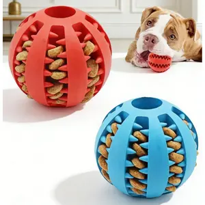 Anti-Bite Dog Treat Ball Feeder – Interactive Food Dispenser, Helps Relieve Boredom & Separation Anxiety, Suitable for Teething Puppies and Brain Training, Durable & Safe Material, Slow Feeder Design Promotes Healthy Eating silicone cats,Relieve Anxiety