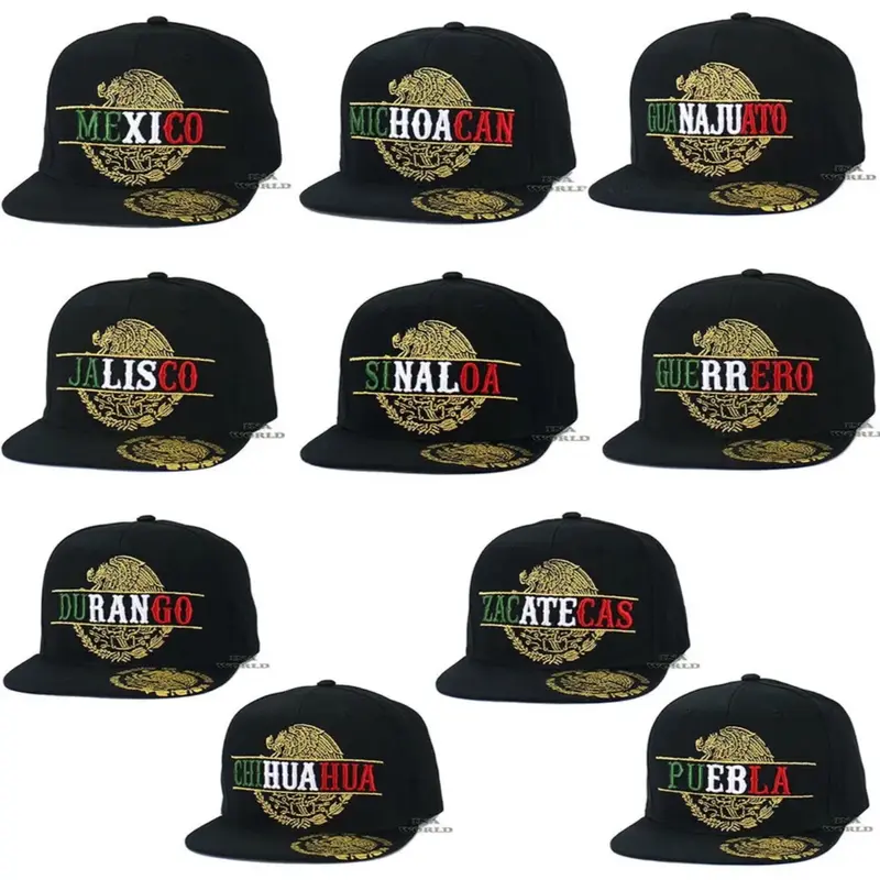 IAPB Mexican Hat – Jalisco State Embroidered Curved Bill Baseball Cap – Adjustable Strapback