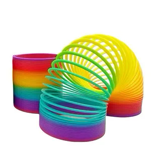 Magic Giant Rainbow Coil Toy Jumbo Classic Multicolor Coil Spring Toy for Boys and Girls Birthday Christmas Party 4.2 x 4.2 inch Fun Gift