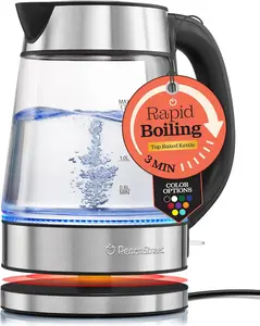 Speed-Boil Electric Kettle for Coffee & Tea - 1.7L Water Boiler 1500W