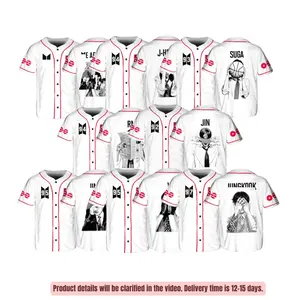 Member Portrait Inspired Baseball Jersey, 2026 Concert Merch Outfit, World Tour Gear for Army, Gift For Birthday Purple Fans