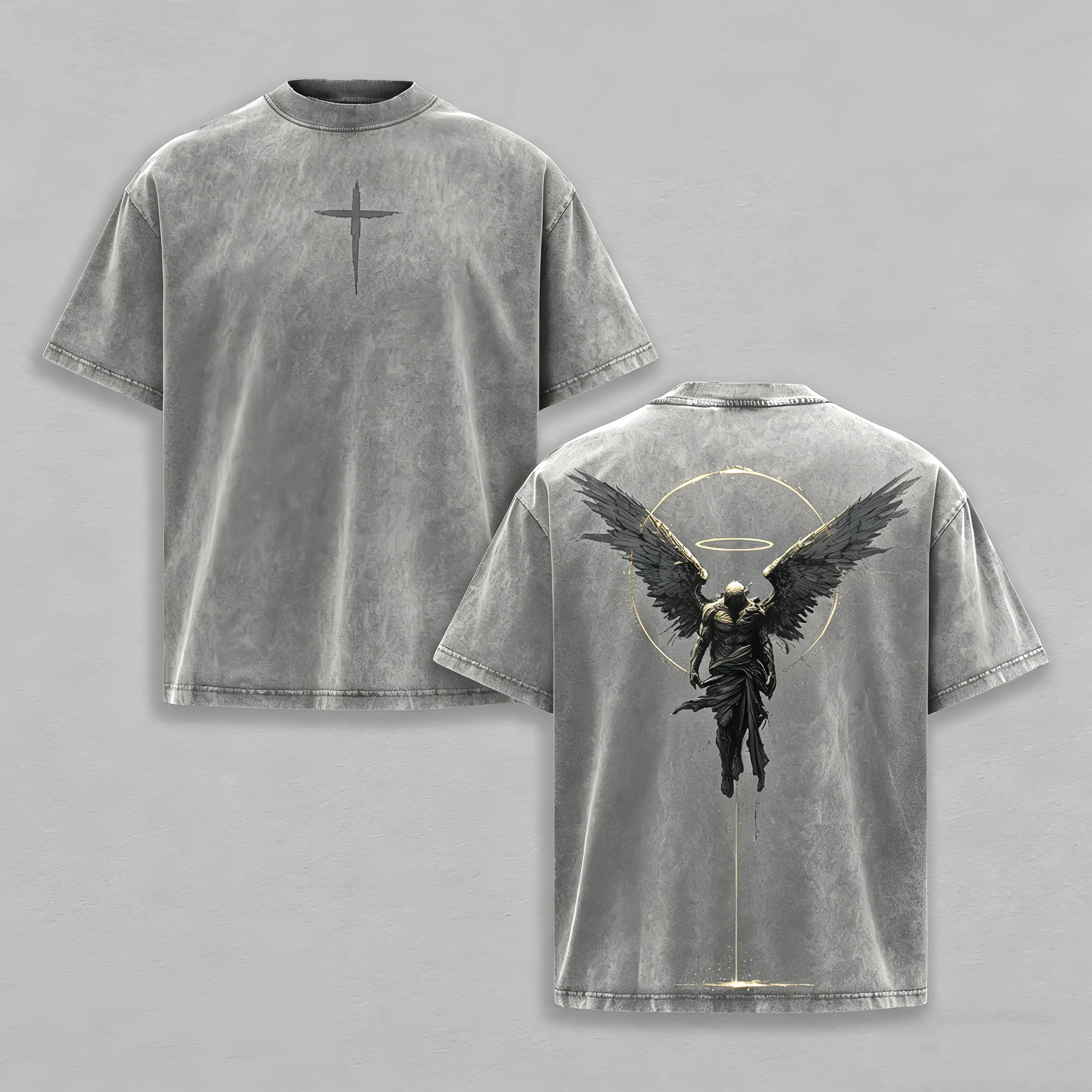Washed T-shirt-Grey
