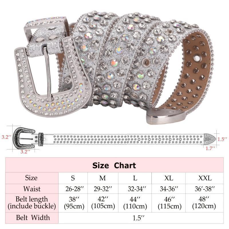 Unisex Sparkle Belt: Handmade, Rhinestone-Studded Hip Hop Accessory for Party, Daily Style