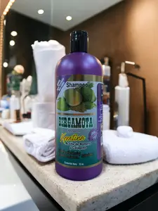 Shampoo De Bergamota Morado con Keratina , Reforzado con Aceite de Romero y Colágeno