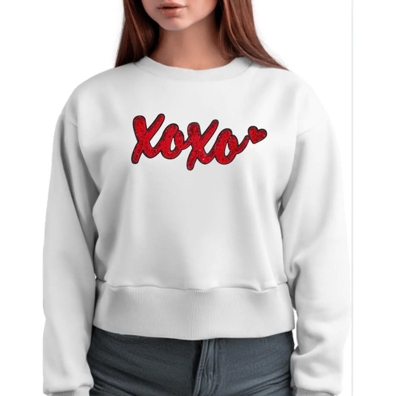 Red XOXO Sequin Patch