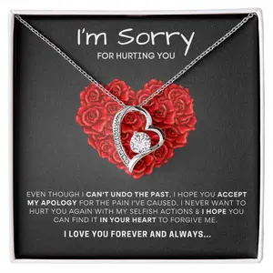 I'm Sorry Card, Apology Gift For Her, Forgiveness Gift, I’m Sorry Gift For Wife, Girlfriend Apology Gift, Gift To Say Sorry, Unique Jewelry Card For Her