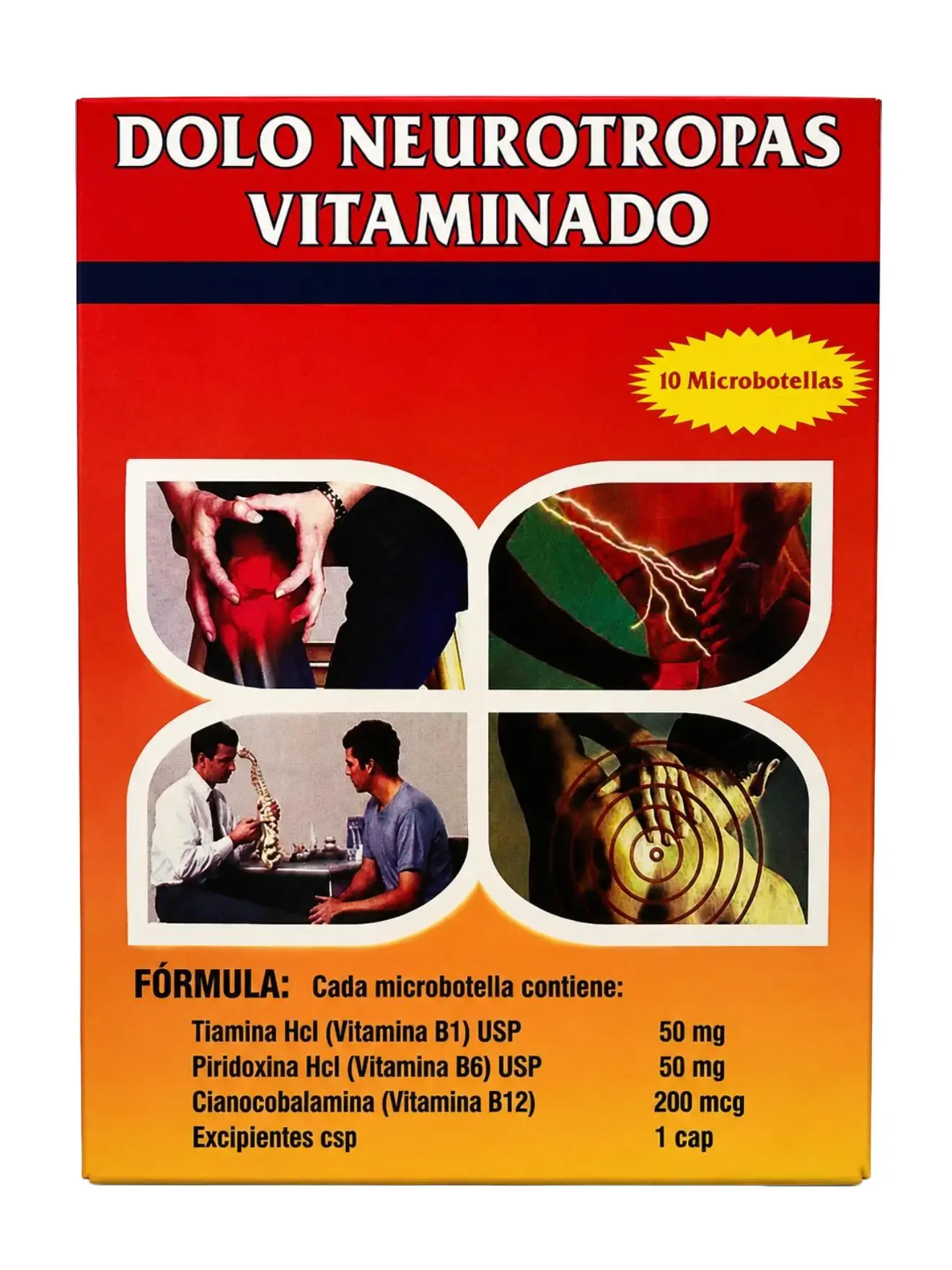Neurotropas Vitaminado Nutritional Supplement - Vitamin B1, B6, B12 - 10 x 10mL Vials - Natural Dietary Support for Health & Fitness Healthcare Needs