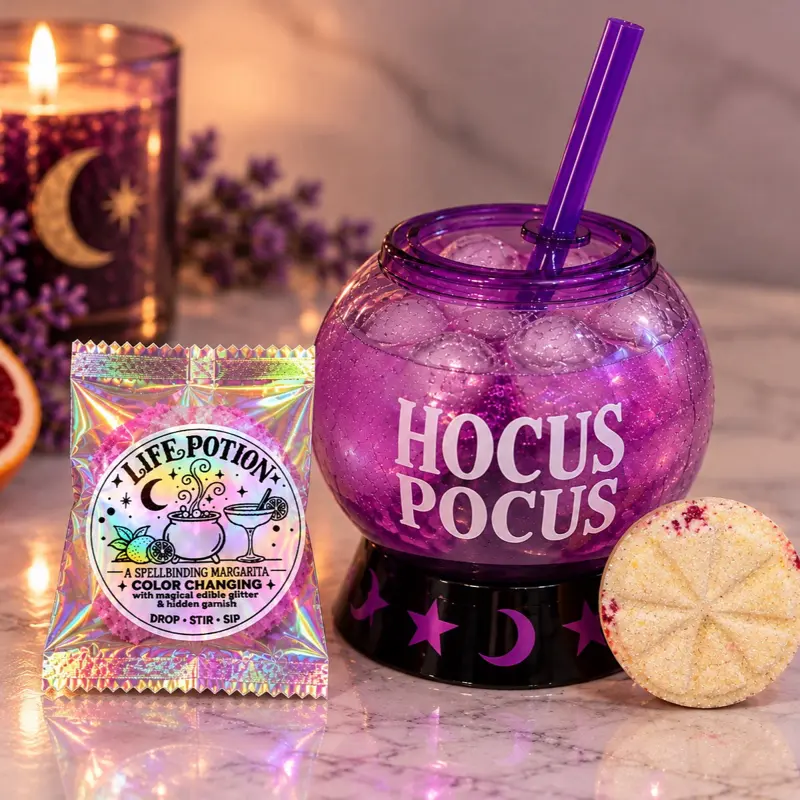 Magical Drink Bomb | Color Changing, Edible Glitter, Hidden Garnish | LOW CALORIE