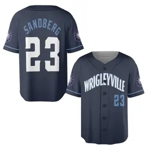 Full Print Sandberg #23 Baseball Jersey Jersey, Print Baseball Jersey, Unisex Classic Baseball Jersey, Button-Up Sport Shirt, Streetwear Outfit