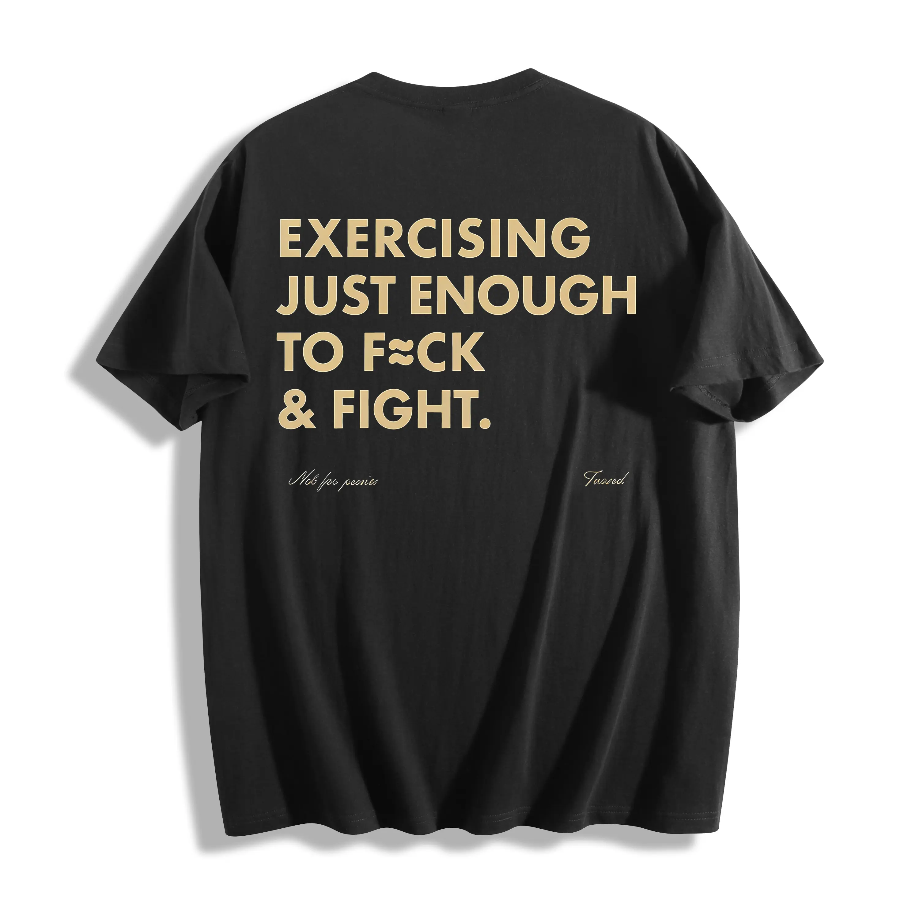 Funny EXERCISING JUST ENOUGH TO  FIGHT Tee, Retro Vintage Y2K Streetwear