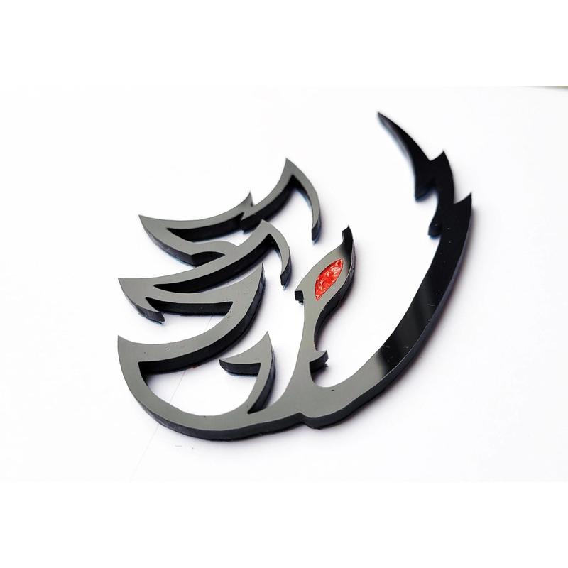 2x Hawk Bird Hellhawk Redeye Emblem Logo for Jeep Grand Cherokee Trackhawk SRT