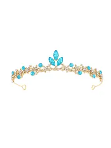 Baroque crystal diadem, mountain crystal birthday crown