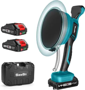 Tile Vibration Tool, Seesii Cordless Tile Leveling Machine with2×2000mAh Batteries, 16mm Large Suction Strong Grip, 12-Speed Adjustable Tile Tools for Floor/for the Pro and DIY #fathersdaygift