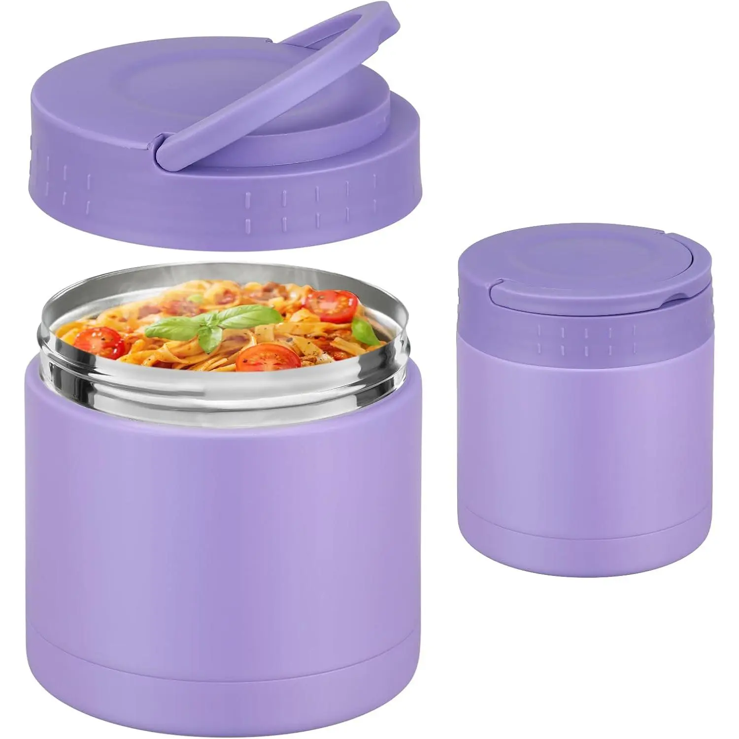 10.5oz Soup Thermo for Hot   with Handle Lid, Vacuum Leakproof Insulated  Jar Stainless Steel Wide Mouth Lunch Container for Office School Travel Outdoors