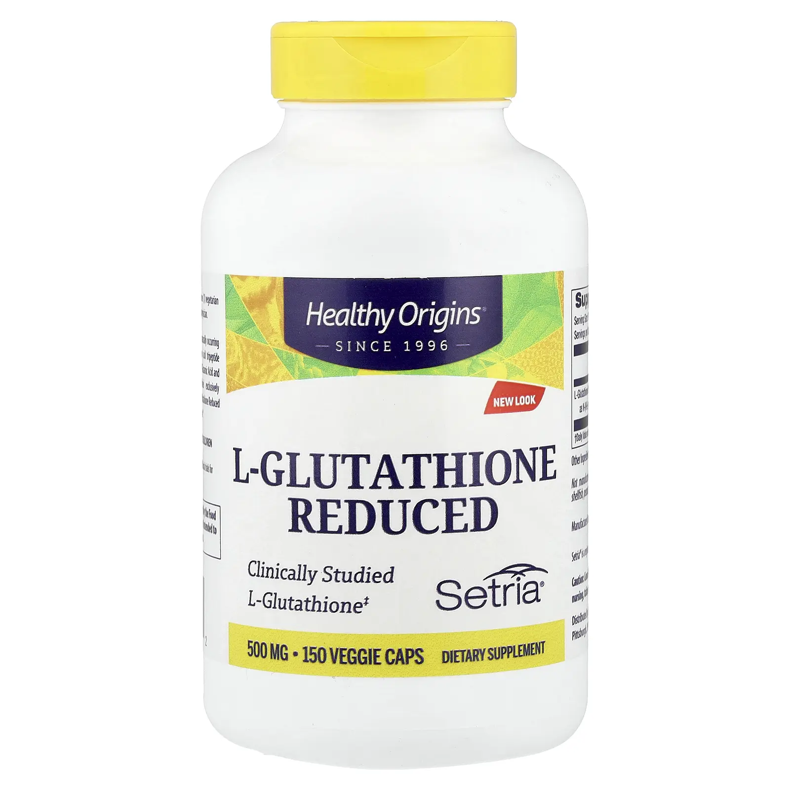 Healthy Origins L-Glutathione Reduced, 500 mg, 150 Veggie Caps