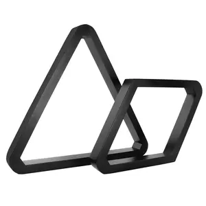 Deluxe 8-Ball Triangle & 9-Ball Diamond Solid Wood Billiard Pool Ball Racks (3 Colors)