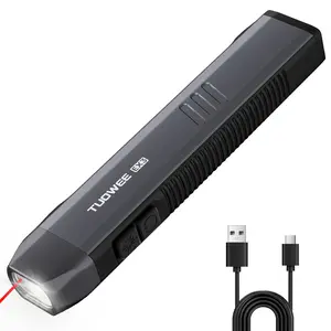 Rechargeable Tactical Flashlight, 1200lm, 4 Light Modes with Beam, Magnetic Tail, Two-Way Clip for Edc, Camping, Emergency Use, High Lumens Flashlight