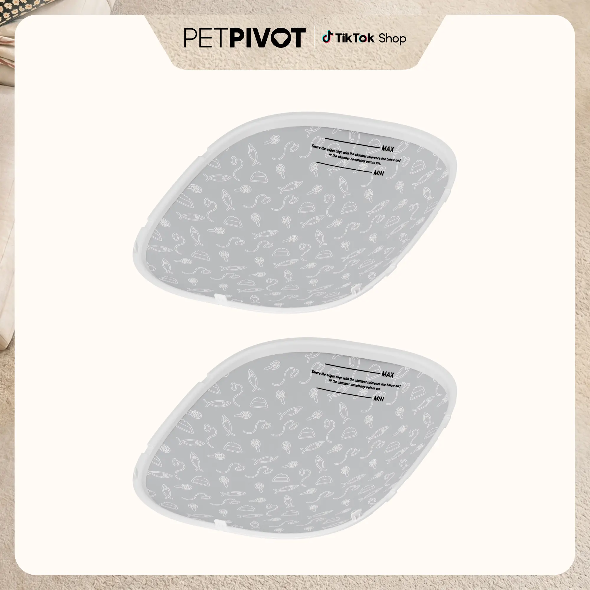 AutoScooper 11 PetPivot Cat Litter Box Pad, Waterproof & Scratch-Resistant Cat Liner, Anti-Tracking Cat Litter Mat for Self-Cleaning Litter Box SummerVibes petlovers