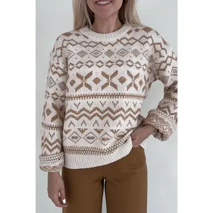Sugar Cookie Jacquard Knit Sweater