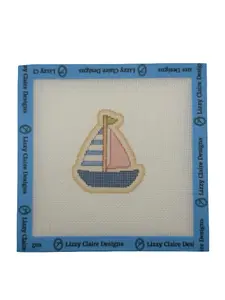 Sailboat - The Royal Icing Collection - 18 mesh - 6x6 - Needlepoint Canvas