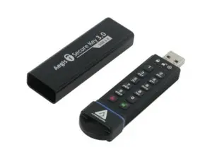 Apricorn 16GB Aegis Secure Key USB 3.0 Flash Drive - 16 GB - USB 3.0 - 195 MB/s Read Speed - 162 MB/s Write Speed - 256-bit AES  ASK3-16GB