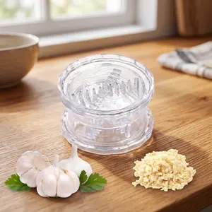 【FathersDayGift】Manual Garlic Twister & Masher, Multi-Functional Mincer & Grinder for Garlic, Onion, Ginger, Herbs, Nuts, Impact Resistant Kitchen Gadget & Home Accessory