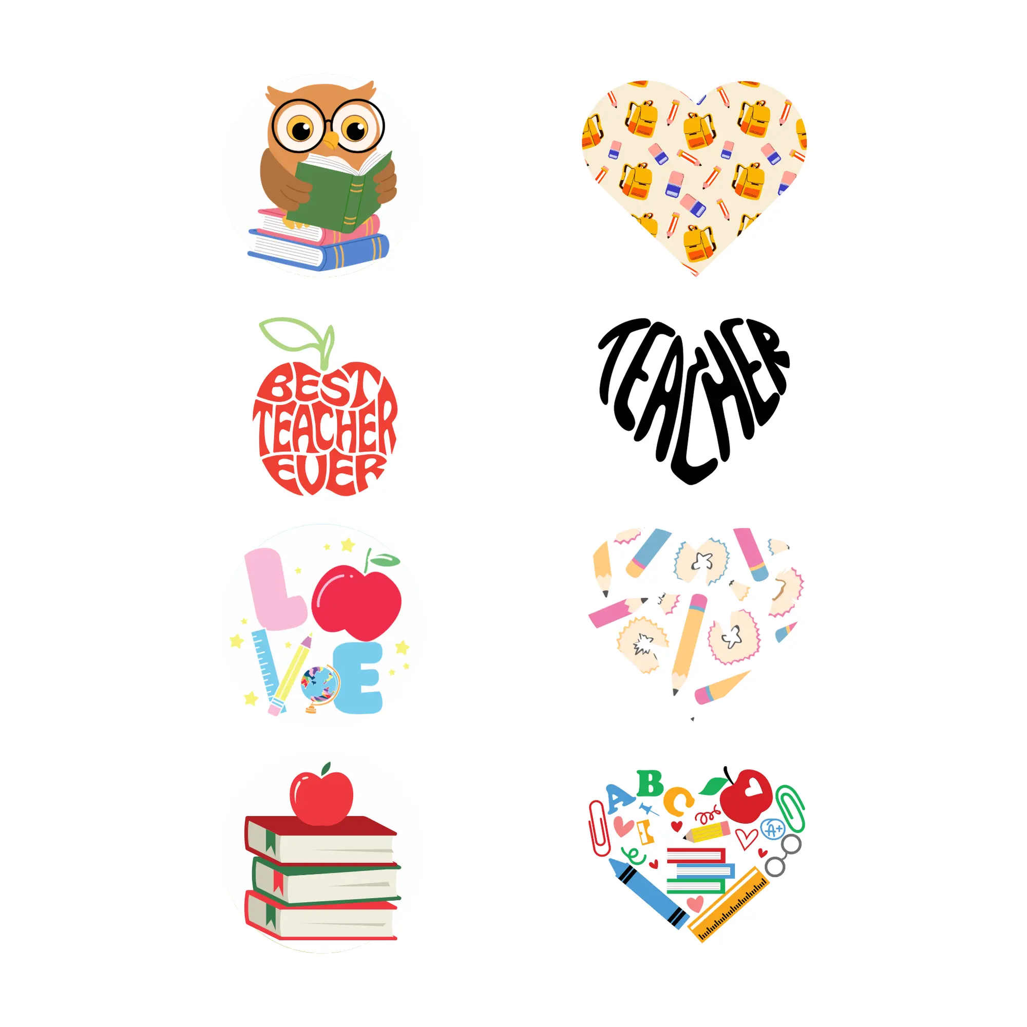 Teacher Watch Charm Decal Sheet